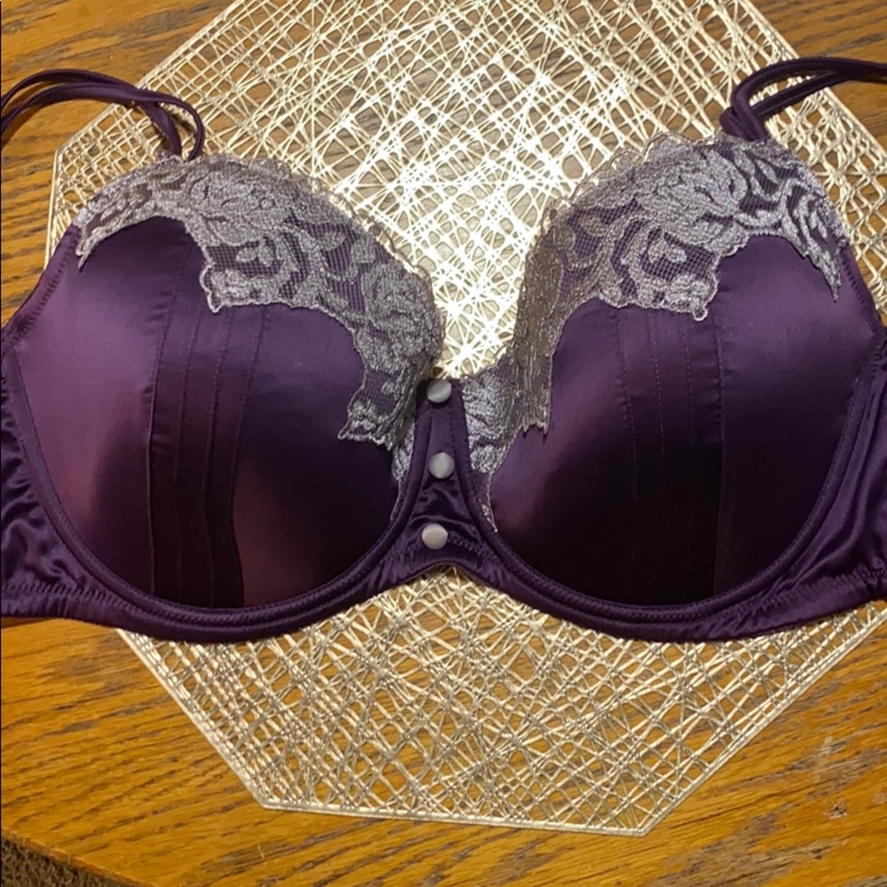 36FF Plunge Purple & Lace Bra